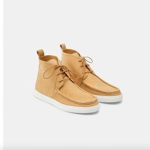 NWT!! Lafayette 148 NY AUDRA Suede Sneakers Sz 41/11. Ginger Light Tan